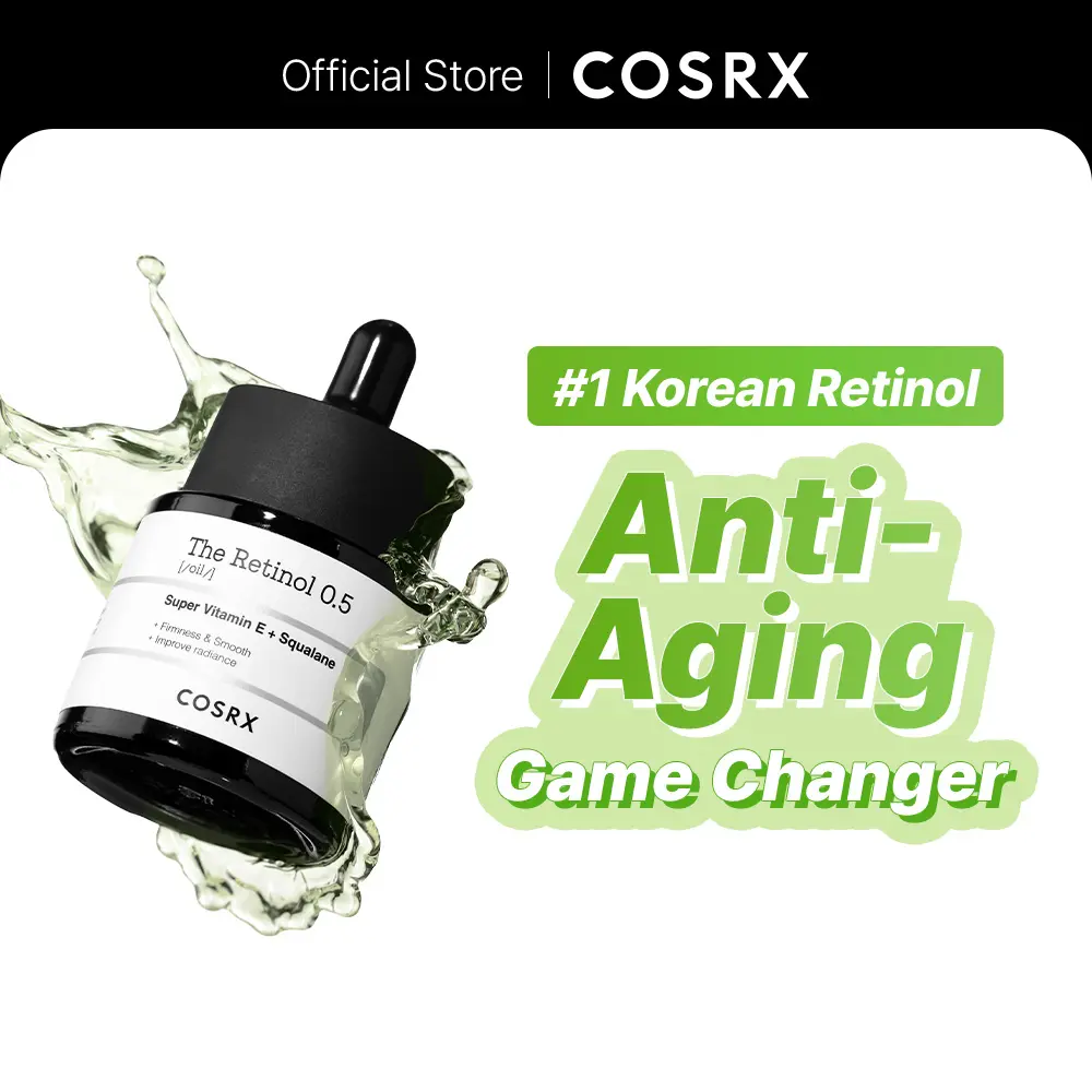COSRX The Retinol 0.5 Oil, Firming Anti-Wrinkle Face Serum with Advanced Retinol, For All Skin Types, 20ml COSRX The Retinol 0.5 Oil, Firming Anti-Wrinkle Face Serum with Advanced Retinol, For All Skin Types, 20ml
