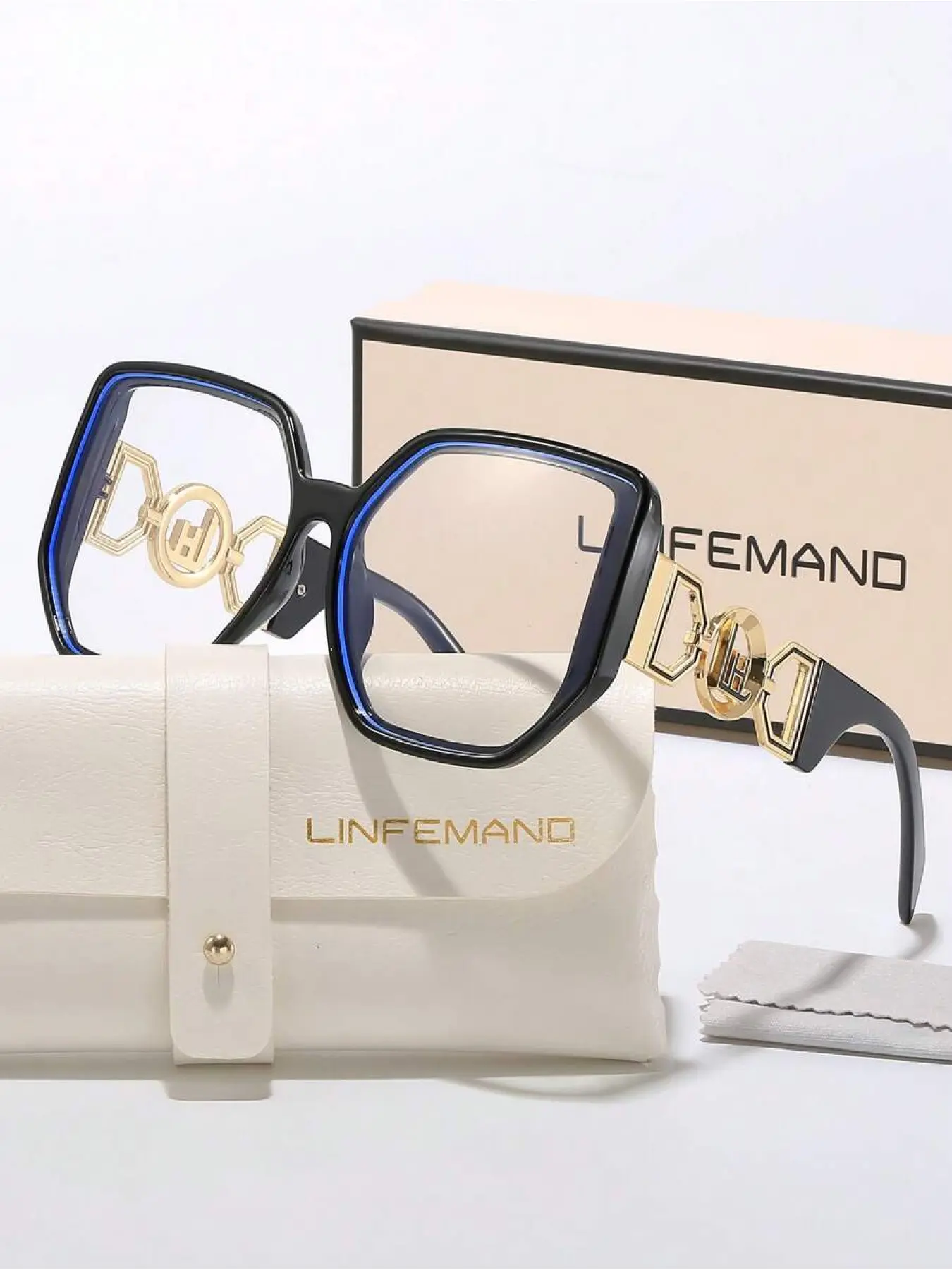 Women's Designer Fashionable Frames Glasses, High Quality Eyeglasses, Stylish Plain Design for Daily Wear & Gifts, Perfect Accessory for Women's Wardrobe Essentials