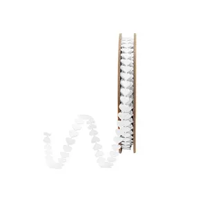 1/4" Ultra Sonic Trim | White Running Hearts | 10 Yard Roll Valentine’s Day wrapping gifts white heart shape ribbon