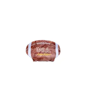 Solar Eclipse Hand-Painted Game Day Football Claw Hair Clip