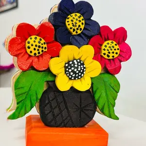 Beautiful Mexican wood Napkin holder decor