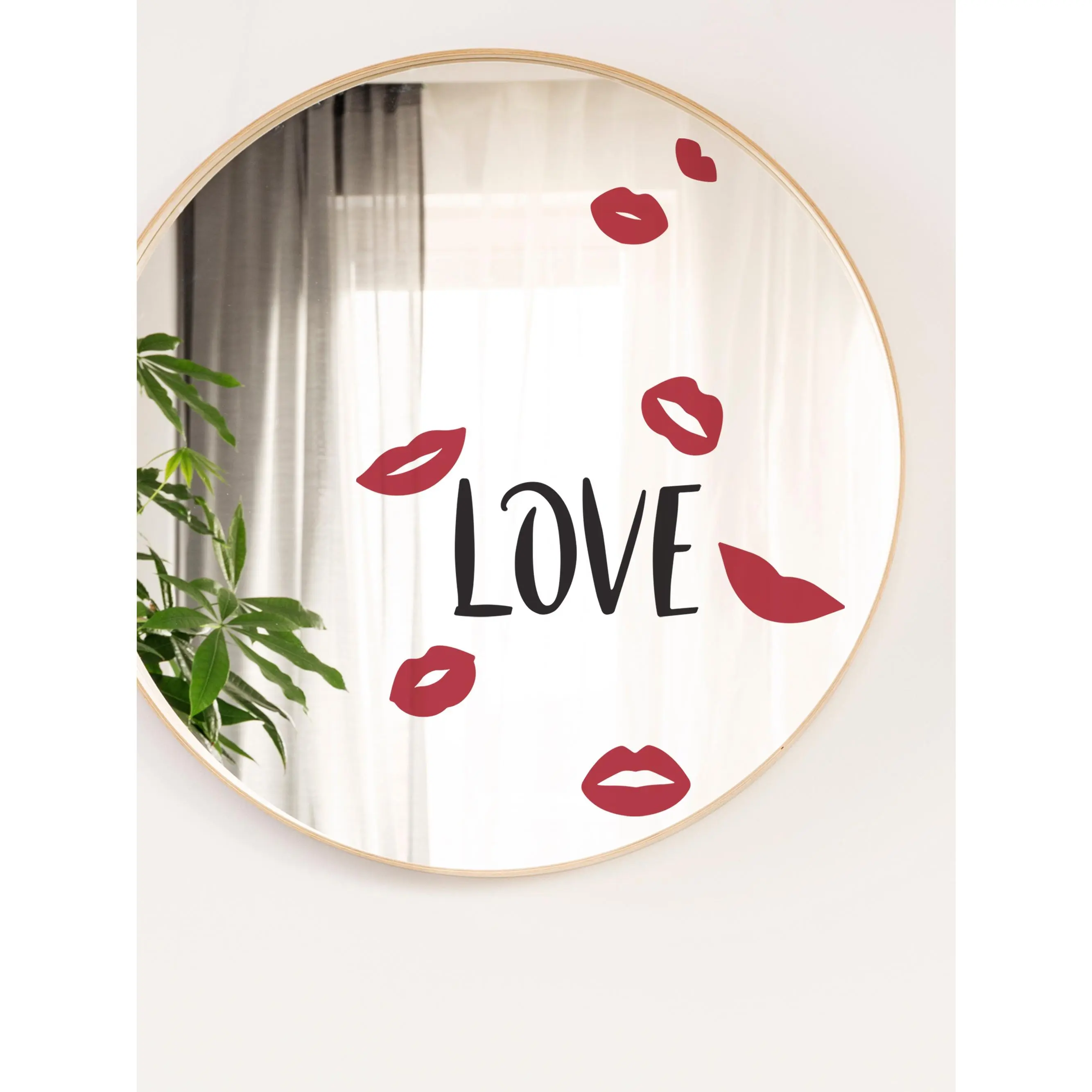 Sweet Kisses Lettering Valentine Wall Decal