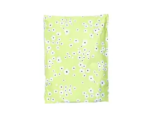 Wild Flowers Green Poly Mailers Size 6x9 Shipping Bags