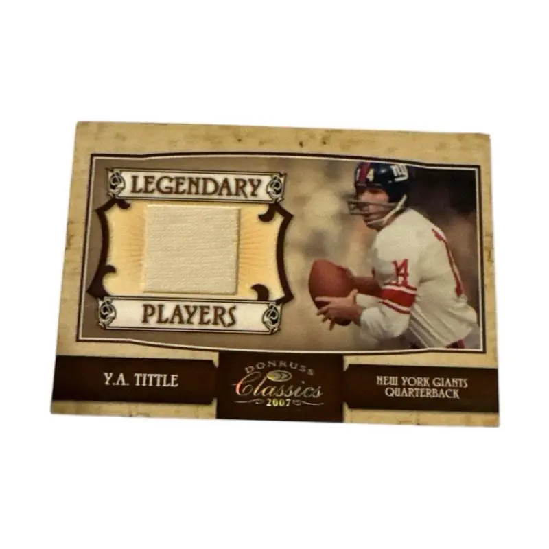Donruss Classics Legendary Players Card Y.A. Tittle Cream and Brown New York Giants Quarterback Mint Condition