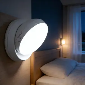 USB Rechargeable Sensor Night Light, Human Body Induction Lamp, 360° Rotating Motion Sensor, Magnetic, Portable for Bedroom, Kitchen, Closet, Hallway