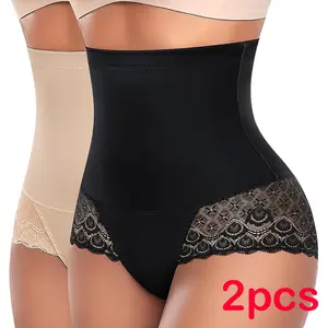 Women Tummy Control Shapewear Panties High Waist Body Shaper Underwear Lace Shaping Girdle Briefs