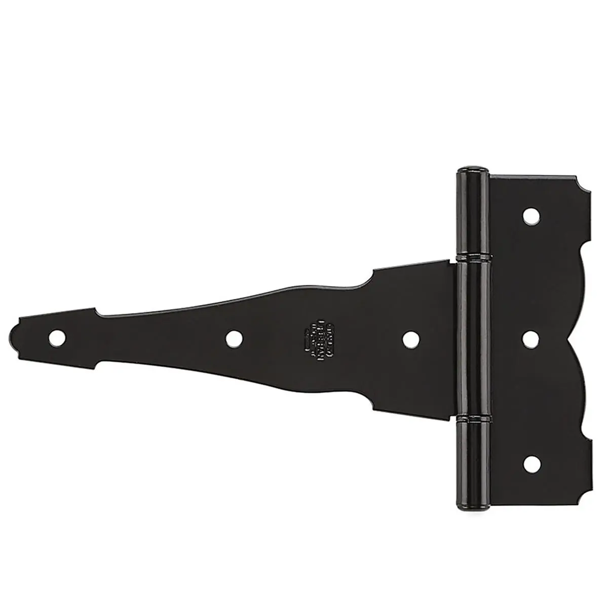 212 MAIN Locking T-Hinges with Door Security Lock - 8 x 0.2 in. Hot-Rolled Black Ornamental Reversible Hinges with Bearing Pins for Gates, Doors