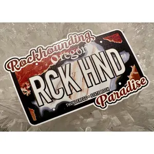 Oregon RCK HND Rockhounding Paradise License Plate Vinyl Sticker