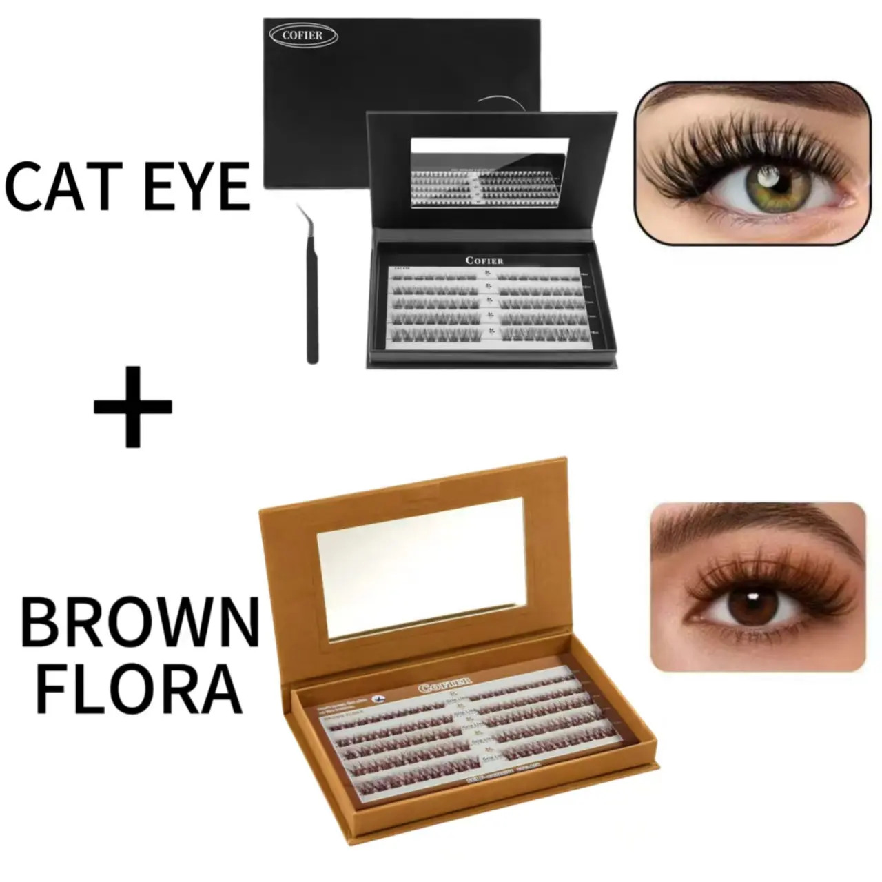 Blonde Lady set(Cat Eye/Brown FLora)