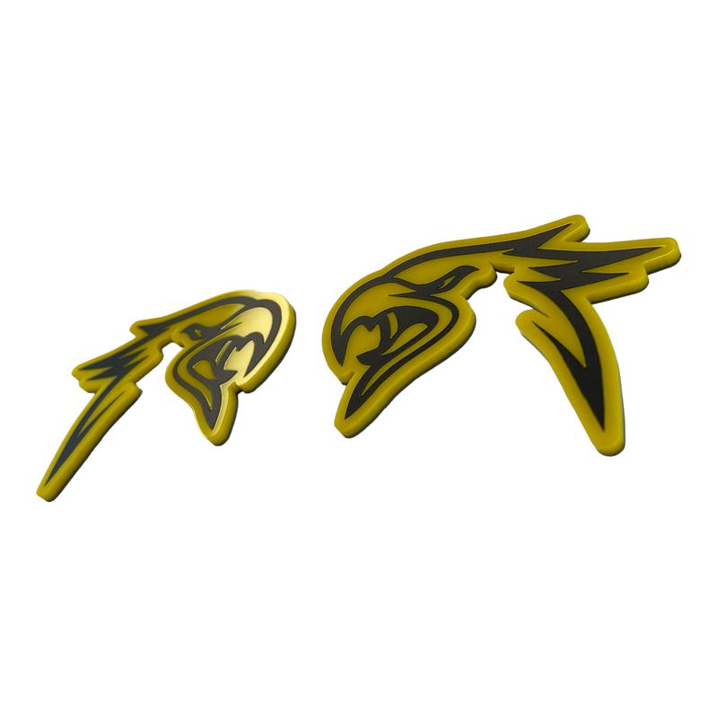 Factotum Motorsports HELLHAWK Emblem - Pair of 2 for Jeep Trackhawk Fenders and Grand Cherokee