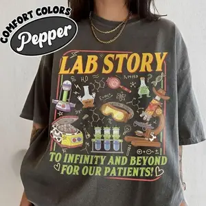 [Sale Up To 50%] Story Lab Week 2026 Shirt Comfort Colors, Lab Story Medical Lab Science Top, Laboratory Gift, Lab Tech Team Tshirt, Medical Matching Outfit, Graphic Streetwear T-shirt W