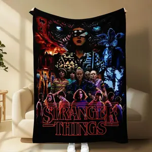 Stranger Things personalized blanket, trending sci-fi throw blanket for couch bed and home decor. Soft ultra cozy fabric for all season use, perfect gift for men women teens. Designed for comfort lifestyle and GMV Max campaign scaling.