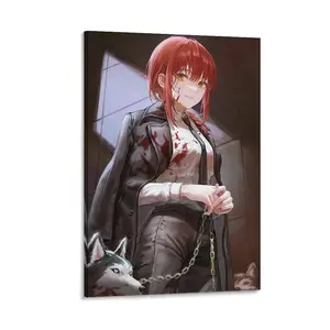 Chainsaws Makimas HD Print Wall Poster. Canvas Painting, A Great Choice for Anime Fans And Otaku Gifts. Poster Canvas Wall Art For Bedroom Decor Bar Office Room Decor Gift