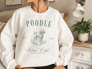 Poodle Dog Social Club Sweatshirt, Poodle Mama Sweater, Gift for Poodle Owner, Poodle Lover Gift