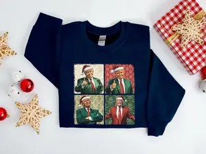 Christmas Trump Sweatshirt, Funny Trump 2024 Christmas Shirt, Trump Christmas Shirt, Humorous Trump Xmas