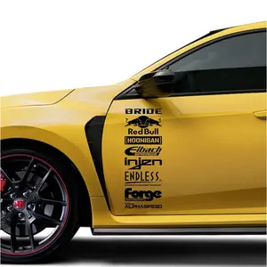 Sponsor Decals for door bedside car accessories vinyl Sticker Car Sponsors Decals JDM Racing automotive sponsors