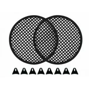 2 pack 12" INCH GRILL WAFFLE SPEAKER SUB WOOFER GRILLS WITH CLIPS AND SCREW