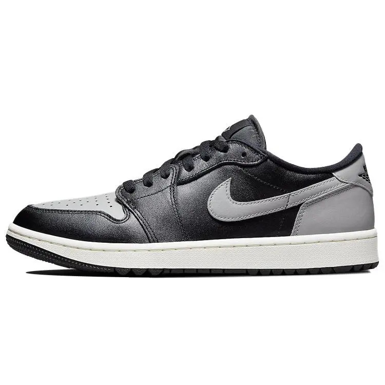 Air Jordan 1 Low-Top Leather Sneakers - Golf Shoes with Durable Outsole 'Shadow', Male