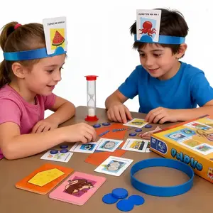 Guess Who Am I? Interactive Family Guessing Game with Clock Cards Puzzle, Parent-Child Educational Toy, Perfect for Home Gatherings Birthdays Parties