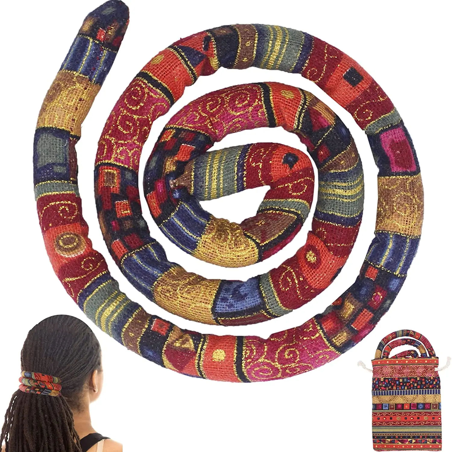 Locsanity Sprail Bendable Hair Tie Dreadlocks Microlocs Sisterlocks Natural Hair Thick Curly Hair Holder