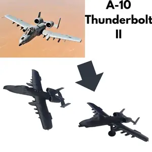 A-10 Retiring Thunderbolt II Desk Model With Stand Many Colors Wiggly Toy for Decoration Collectible Airplane