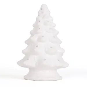 Blank Ceramic Christmas Tree - White - Medium