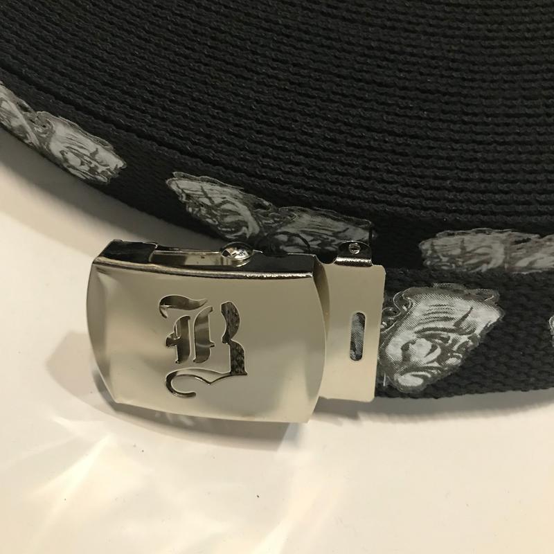 Initial letters Canvas Military Web smile now cry later Belt 50 inch & sylver Letter or waist Decors or longer belt