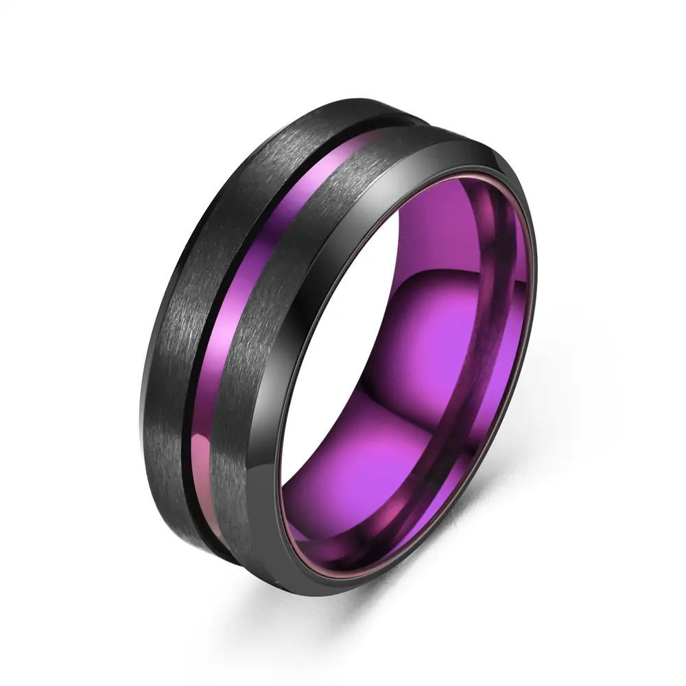 8MM black + inner hole purple
