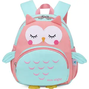 Cute Toddler real backpacks Animal Cartoon Mini Travel Bag for Baby Girl Boy 1-5 Years toddler purse (owl)