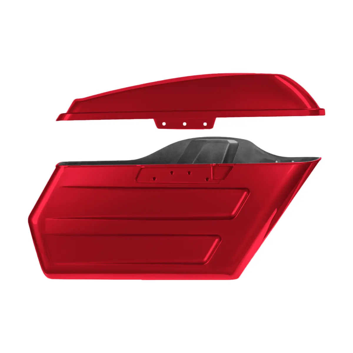 Wicked Red Chopped Hardline Saddlebags for Harley® Touring '14-'23