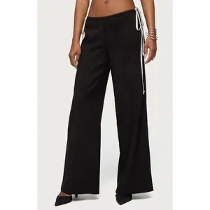 Edikted Women's Mikah Dotted Ribbon Wide Leg Pants