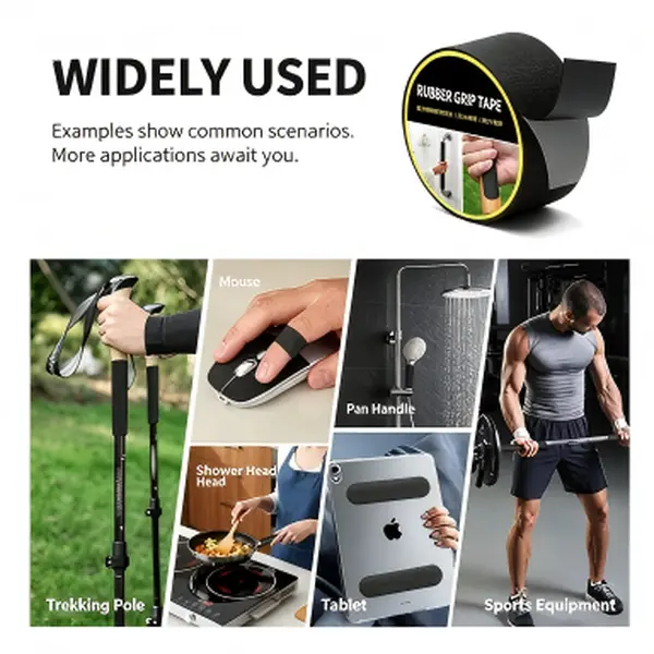 Self-Adhesive Rubber Anti-Slip Grip Tape Waterproof Non Slip Wrap for Dumbbell, Pot Handle, Handrail, Game Controller