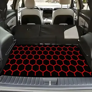 Border Plaid Style Car Trunk Mat, Rear Cargo Mat, Durable and Easy to Clean, Elegant Car Accessory, Non-Slip Cargo Pad, Pet Theme Decoration, Floor Mats For Car, Interior Car Accessories
