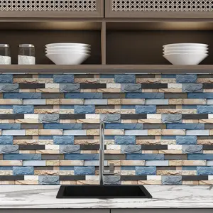 Stone Brick Pattern Wall Sticker, Self Adhesive Wall Decal, Decorative Sticker for Home Kitchen Living Room Bathroom, Ornaments