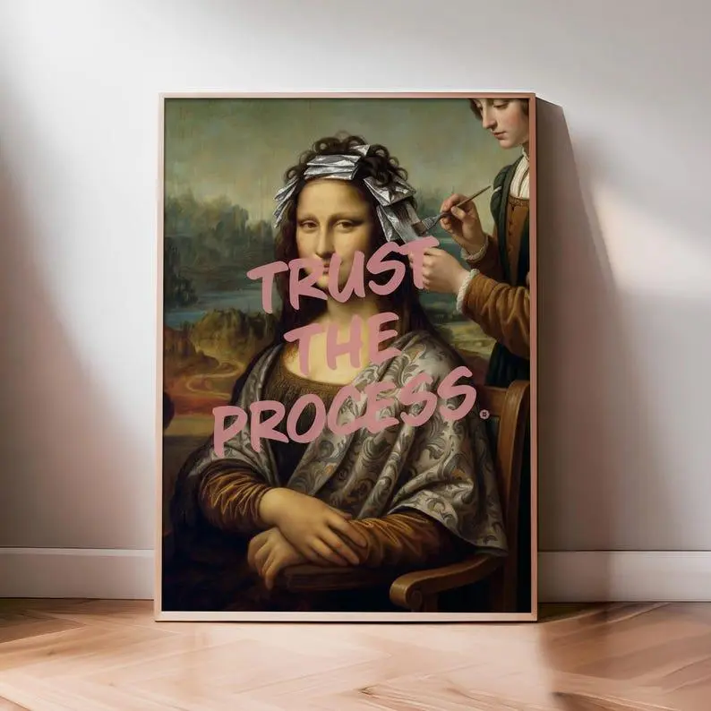 The Process | Hair Salon Decor, Funny Hairdresser Print, Hair Stylist Print, Salon Poster, Hair Wall Art, Cosmetology Gift, Typography Poster
