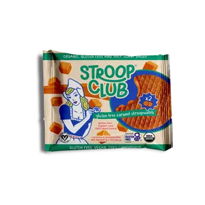 Gluten Free and Plant Based Traditional Caramel Organic Stroopwafels (box of 12x 2-pack - 24 total)