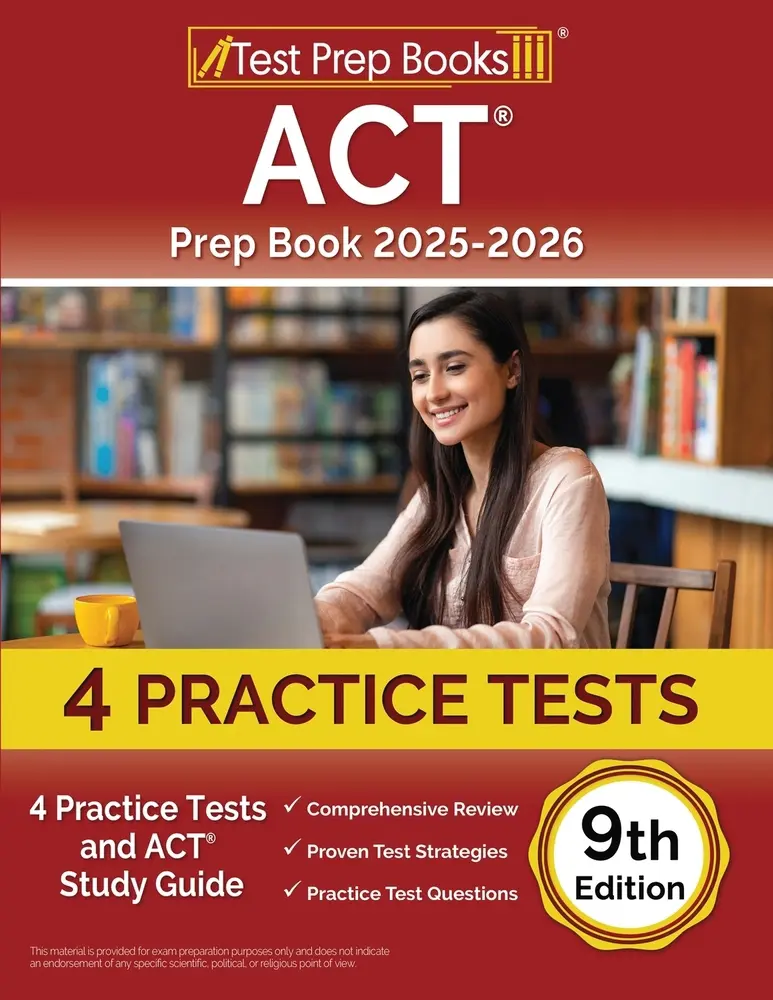 USED-ACT Prep Book 2025-2026: 4 Practice Tests and ACT Study Guide [9th Edition] by Morrison, Lydia (Paperback)