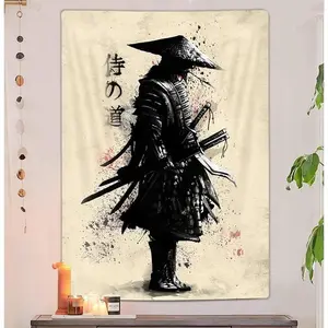 Japanese samurai art tapestry poster wall art wall decor apartment home dorm wall decorations for living room bedroom tapestries 40 "x 60"