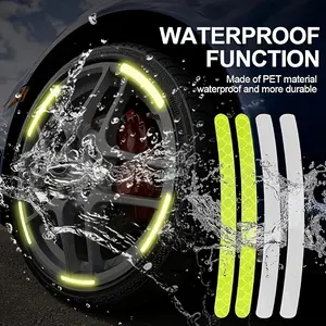 20 reflective wheel stickers - Luminous rim stickers that enhance safety, suitable for cars, motorcycles and bicycles