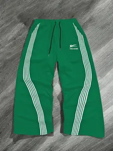 Men's Casual Sweatpants with Drawstring Waist and Letter Print, Summer Comfortable Versatile Fitness Clothing, Loose-Fitting All Seasons, Athleisure Style, Drawstring Sport Pants