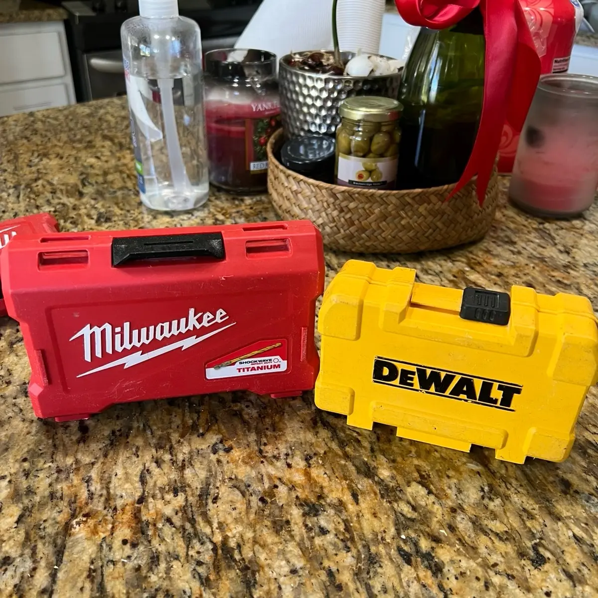 2 pack Milwaukee and dewalt