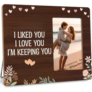 Couple Picture Frame Gifts for Boyfriend Girlfriend, Long-Distance Relationship Couples , I Love You I'm Keeping You Frames Fits 4x6 Photo