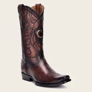 Cuadra Men's Engraved Brown Leather Boot
