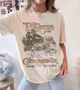 Pirates of the Caribbean Shirt, Vintage Dead Men Tell No Tales Tee