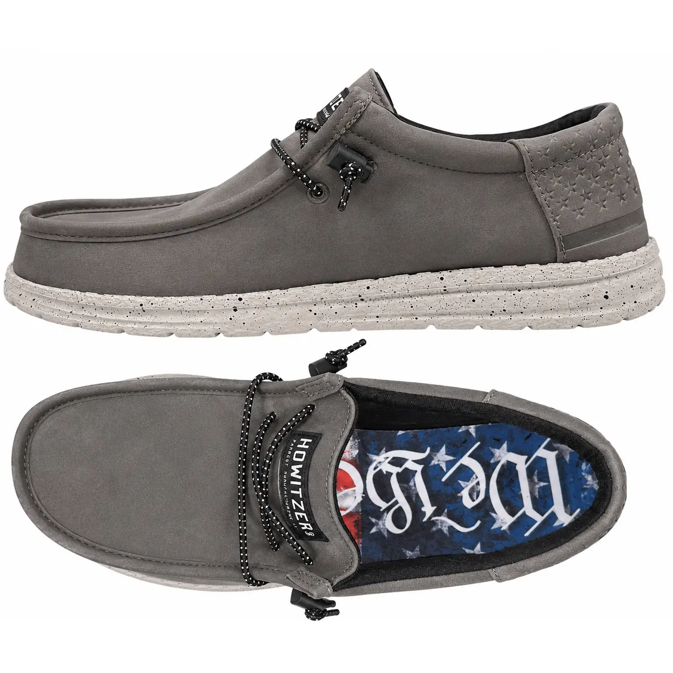 Howitzer Roam Blackout Men's Shoes, Ultralight Flexible Slip-On Casual Footwear, Breathable Fabric, Machine Washable