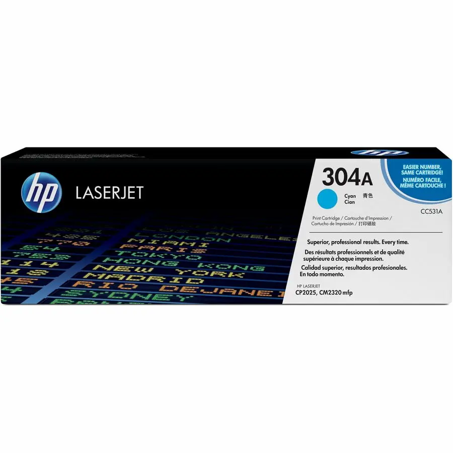 HP 304A Cyan Original LaserJet Toner Cartridge CC531A