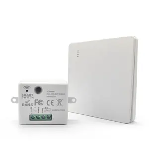 Wireless Light Switch RF Transmitter, Safety Switch Receiver Controller 10a, Smart Control, Easy to Install, Suitable for Garage Doors, Electric Curtains, Lighting