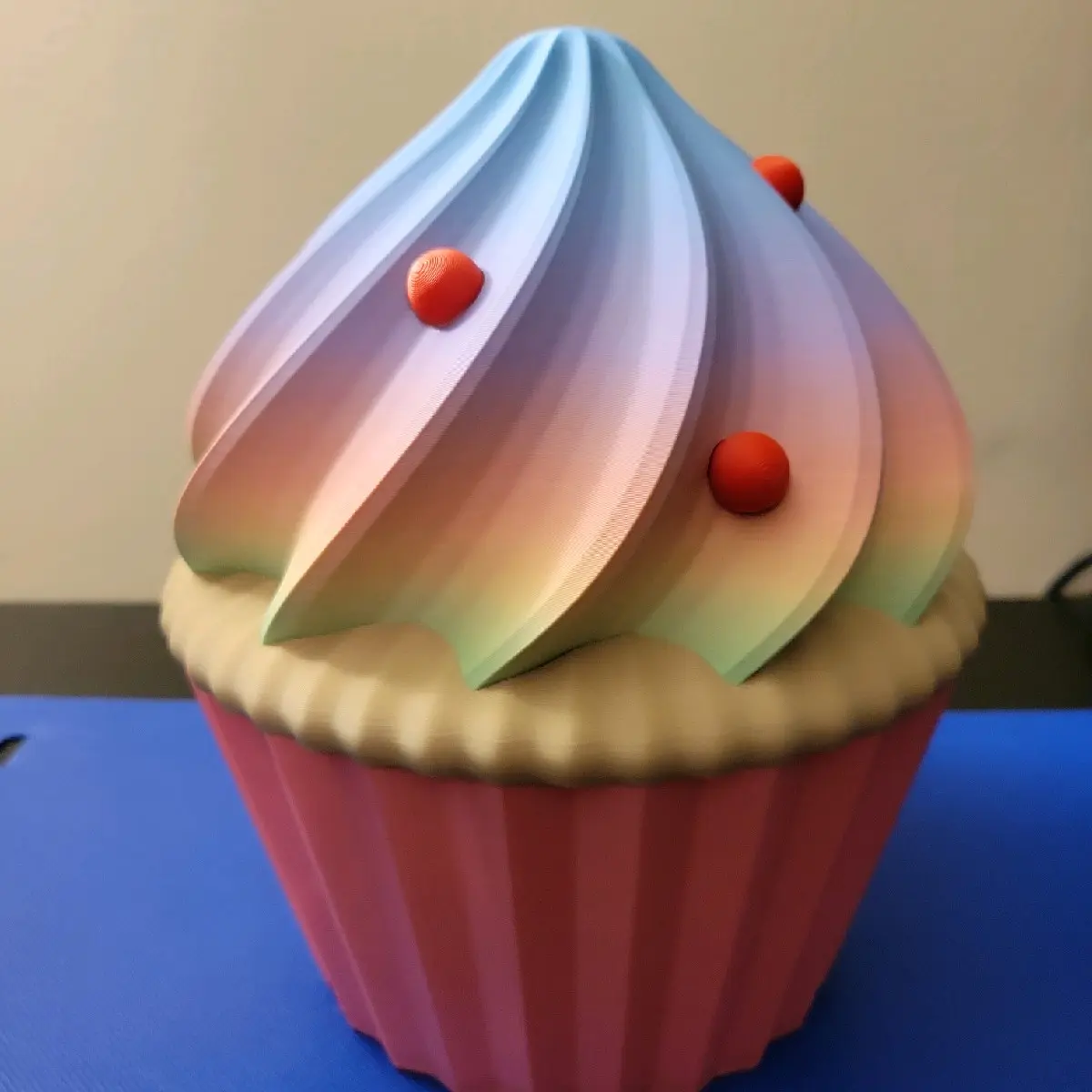 Whimsical Rainbow Swirl Cupcake Storage Box