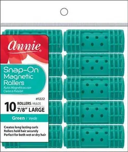 Annie Snap-On Magnetic Rollers 10Pc - 7/8 in Large