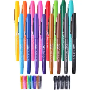 Felt Tip Pens, 16 Pack, Assorted Colors